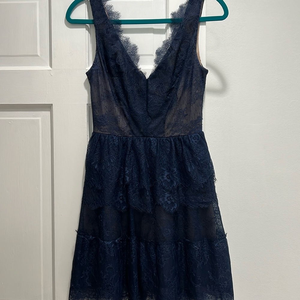 Frilly Navy Blue Dress From BCBG MAXAZRAI
